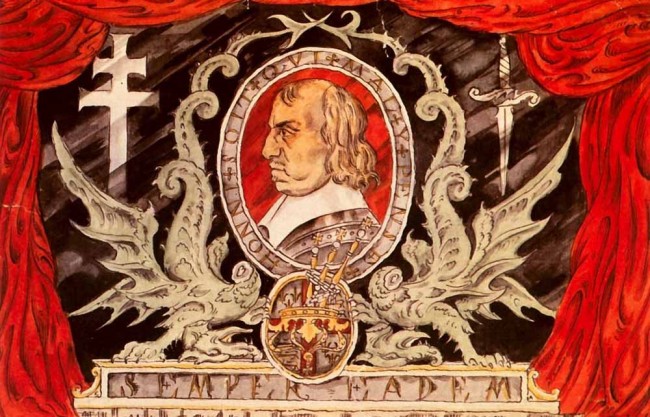 Сочинение по картине: Добужинский - "Эскиз занавеса к драме А. В. Луначарского Оливер Кромвель"